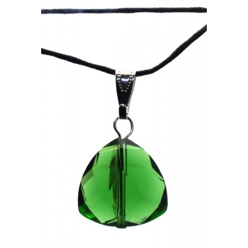 Triangular Green Andara Crystal Pendant